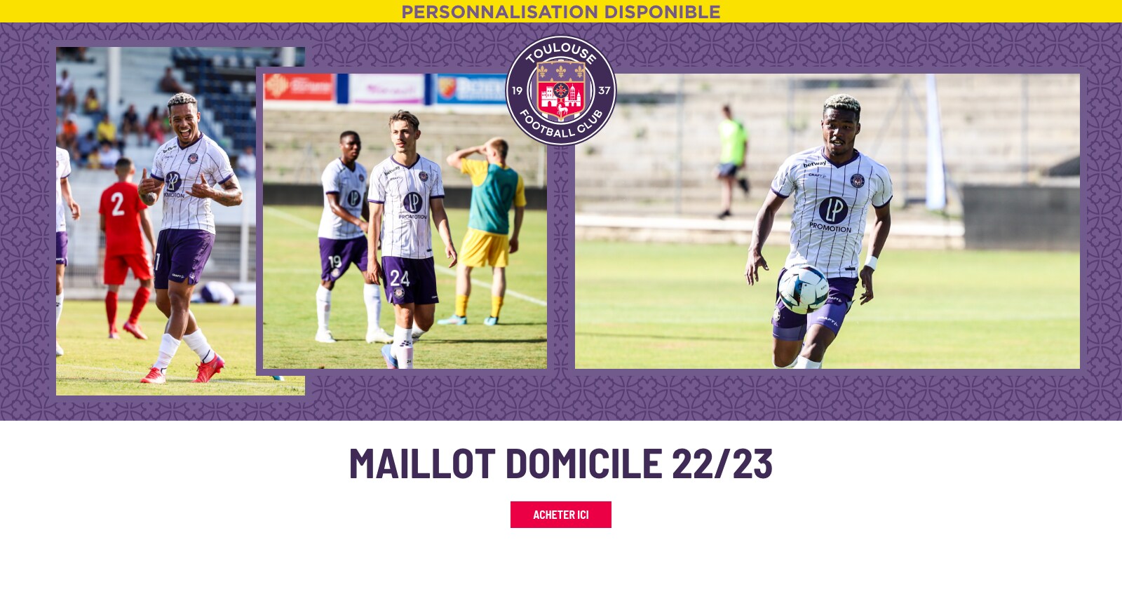 Maillot Domicile - Acheter Ici